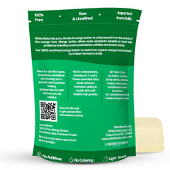 White Naturals Mango Butter tub highlights creamy texture for face and body hydration.