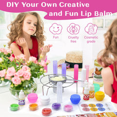 WhizToys lip balm kit shows colorful mica pigments for personalized gloss.