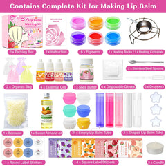 WhizToys lip balm kit stainless steel scoops for precise mixing.