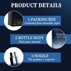 WHKDFV cologne portable 50ml bottle for travel-friendly scent on the go.