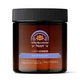 Wholesome Hippy Magnesium Calm Cream jar shows soothing, hydrating body butter.