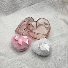 WHSLILR multi-purpose glass heart box stores jewelry and small items.