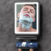 Widitn heated shower mirror fogless with clear fog-free reflection for precise in-shower shaving.