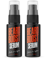 Wild Willies Beard Growth Serum 2-Pack bottle closeup for a fuller-looking beard.