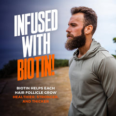 Wild Willies Beard Growth Serum with biotin and caffeine supports healthy follicles.