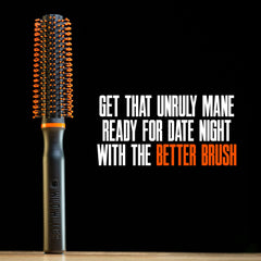 Wild Willies Round Beard Brush non-slip grip enables precise control during styling