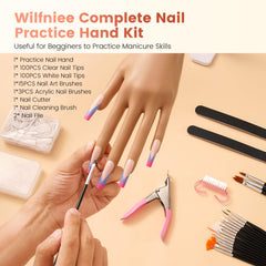 Wilfniee practice hand with aluminum bones provides durable, flexible finger movement.
