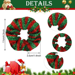 WILLBOND Christmas scrunchie with sequins adds sparkle for holiday party looks.