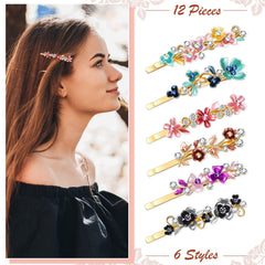 Willbond colorful flower bobby pins brighten any outfit.