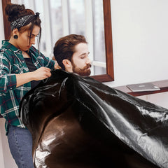 WILLBOND disposable salon cape dye-protection for easy cleanup after coloring sessions.