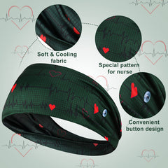 Willbond nursing headbands with buttons pattern 3 offer breathable all day comfort.