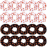WILLBOND silk satin scrunchies black-white pack offering gentle hair hold.