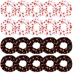 WILLBOND silk satin scrunchies black-white pack offering gentle hair hold.