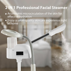 WINEDYOUNG LED magnifier 5x helps precise skincare analysis during sessions.