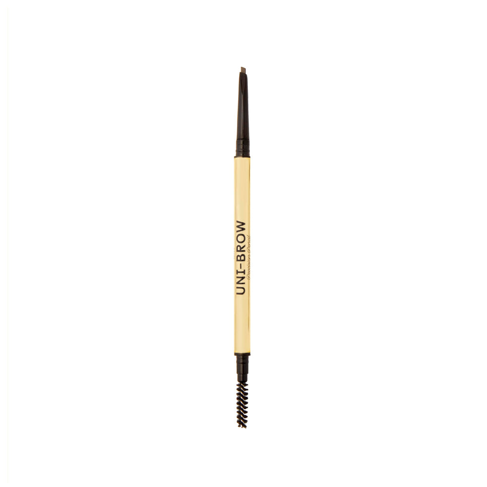 Winky Lux Uni-Brow pencil close-up showing universal shade swatch for natural brow fill, realistic results