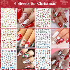 Winthrop nail stickers variety patterns highlight versatile holiday designs for DIY manicures.