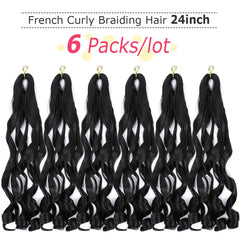 WIPPORYA loose wave braiding hair 24inch for easy crochet installs.