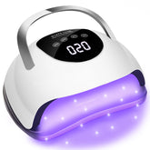 Wisdompark LED Nail Lamp 220W front view showing sleek white housing for home use.