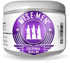 Wise Men Derma Relief Balm: botella cercana, hidratación suave para uso diario