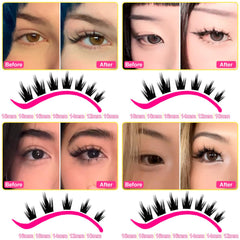 WiWiLINK California Sunset Kit manga lash clusters 16-18mm for bold, spikey impact.