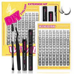 WiWiLINK Freya-kit lash clusters close-up shows natural-looking, soft fibers for daily wear