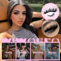 wiwoseo spikes lash clusters close-up shows versatile options for eye shapes.