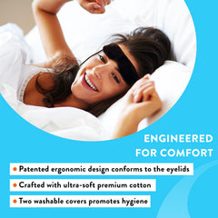 Wizard Research Electric Heated Eye Mask usb-power enables portable relaxation on the go.