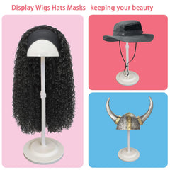 WiZiWi wig stand anti-slip dome keeps wigs securely in place during styling.