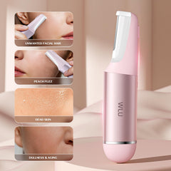 WLU Dermaplane Razor pink replaceable blades for fresh exfoliation
