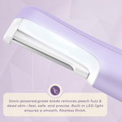 WLU Dermaplane Razor purple-3-speeds adapts to comfort and control during at-home treatments