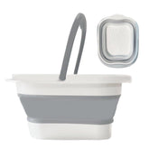 WMHYLYH collapsible foot spa in white, compact for travel and storage