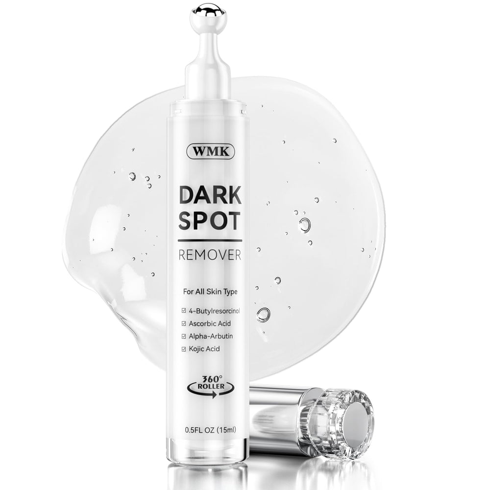 WMK Dark Spot Remover bottle and roller for precise sun spot fading on the face