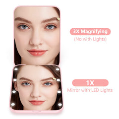 WOBSION small mirror 3x magnification for close-up detail work like eyeliner.