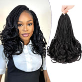 WOKAA French Curl Braids 12inch closeup shows soft texture for natural-looking protection.
