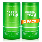 WONDER FAMILY Green Tea Mask Stick packaging shows a 2-pack for easy pore care on the go