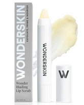 Wonderskin 3-in-1 lip scrub twist-up design for mess-free lip prep
