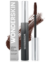 Wonderskin Infinite Rizz Mascara brown application brush enables precise length.
