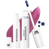Wonderskin Wonder Blading application close-up shows precise nude lip tint for lasting color.