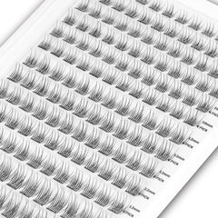 WONSIS self adhesive eyelashes application step showing quick one step wear.