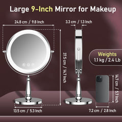 WOOCICA makeup mirror 20x magnification highlights brows and details with clear precision