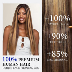 WOOMN honey blonde 13x6 lace frontal demonstrates skin-tone blending for natural parting.