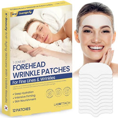 Wooshin Labottach forehead patches packaging highlights overnight hydrogel care