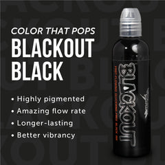 World Famous Tattoo Ink crystal-flex bottle tamper-proof close-up emphasizes hygienic, secure packaging.