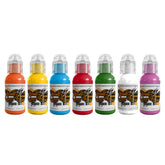 World Famous Tattoo Ink Samuel O'Reilly bottle showing midtone shading for portraits.