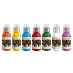 World Famous Tattoo Ink Samuel O'Reilly bottle showing midtone shading for portraits.