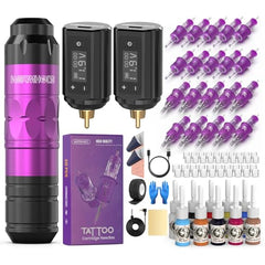 Wormhole Tattoo Gun wireless machine with ergonomic grip enables precise line work.