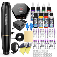 Wormhole Tattoo tattoo pen kit showing compact grip for comfortable practice.