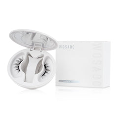 Packaging for WOSADO No.12 Iris Black magnetic lashes highlights convenient kit contents