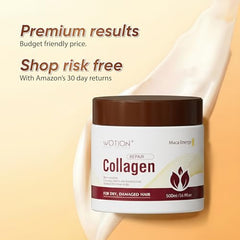 WOTION argan oil and collagen ingredients visual emphasizing nourishment