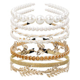 WOVOWOVO butterfly gold headband adds bridal-ready sparkle and comfort.